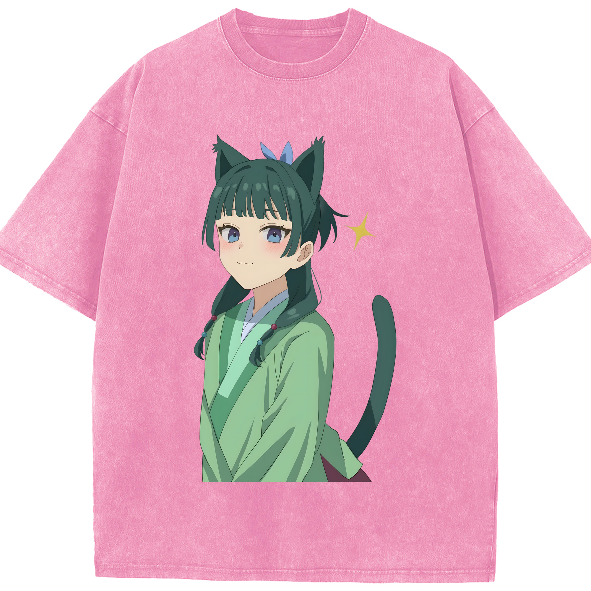 （画像用） 薬屋のひとりごと The Apothecary Diaries 綿100% ヴィンテージ風 半袖Tシャツ（フロントプリント）